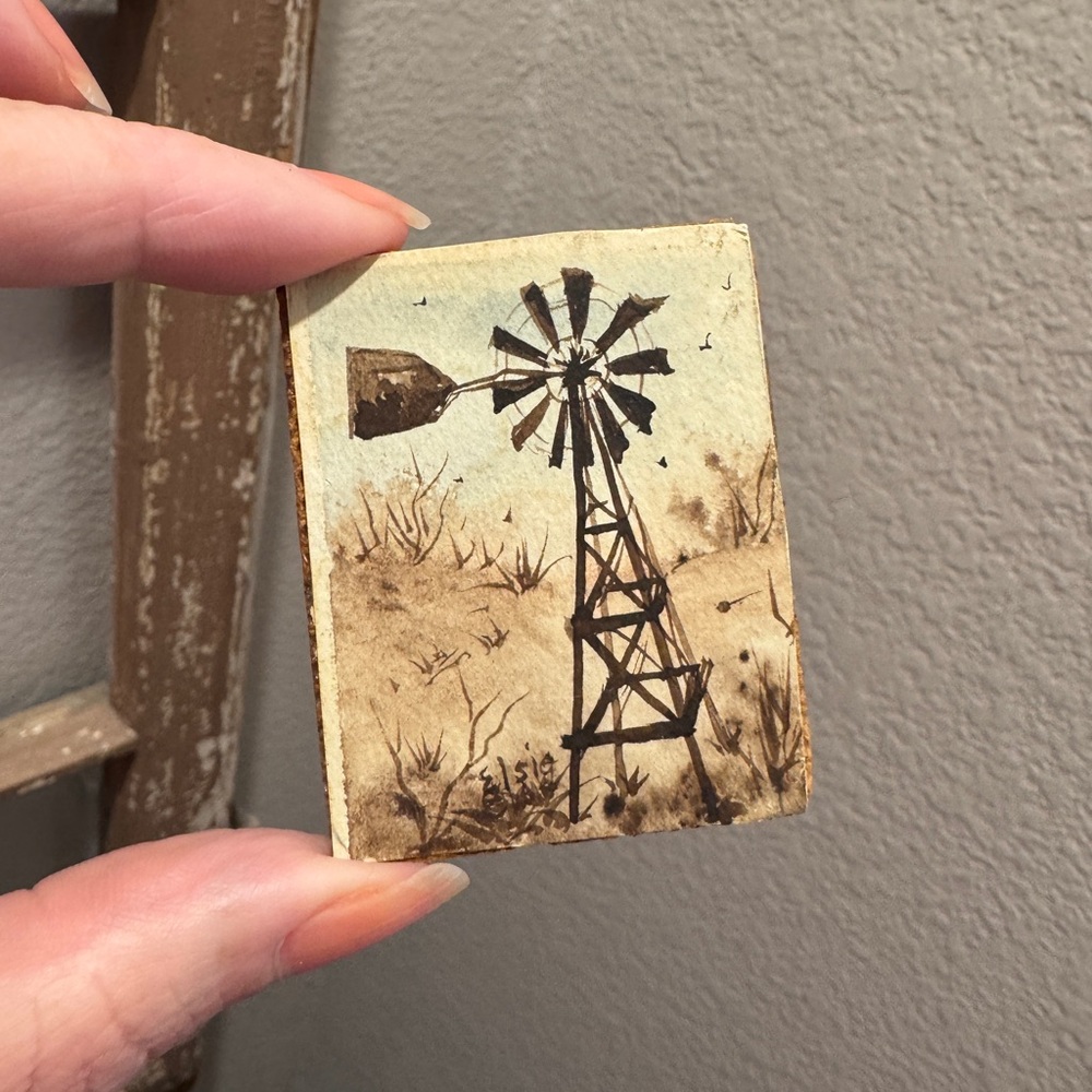 Vintage Miniature Windmill Art